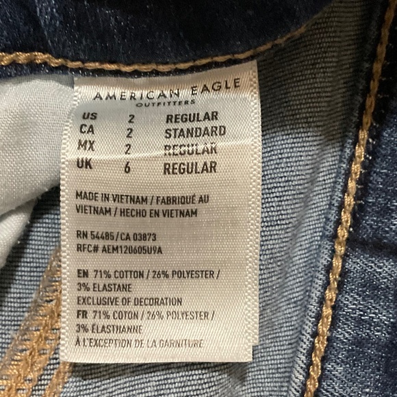 American Eagle super stretch, skinny jeans women’s size 2 dark wash denim - Picture 3 of 6